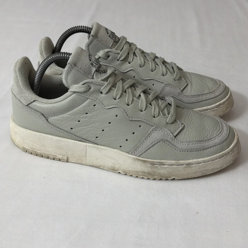Adidas Original Supercourt EE6045 Womens Sz 8.5 Shoes Fit Gym Ash Silver Leather